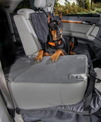 Dog Seat Cover for Back Seat, Heavy Duty Waterproof Rear Seat Protector for Small Trucks, SUVs, Cars - Fits 60/40 Split Bench with Middle Seat Belt, Non-Slip Dog Backseat Cover (Regular, Camo)