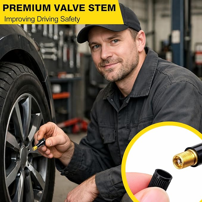 50 Pieces TR413 Valve Stems Tubeless Bulk Rubber Snap-in Valve Stems for 0.453 Inch Rim Holes, Black Standard Length Replacement Tool for Car Tubeless Replacement