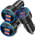 USB C Car Charger, 3 Pack 90W 4-Port Dual 45W Super Fast Car Phone Charger PD/QC 3.0 Fast Charging 12V Cigarette Lighter Adapter Plug for iPhone 17 16e 15 14 Pro Max, Galaxy S26 S25, Android