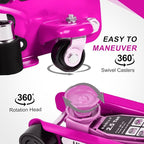 Floor Jack Kit 2.5 Ton (5,500 lbs) | Car Jack - Hydraulic Low Profile Trolley Jack - Tire Tool for SUV and Auto with Lug Wrench Pink