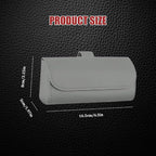 Sunglasses Holder for Car Sun Visor, Leather Auto Eyeglasses Storage Case with Hidden Magnetic Closure, Universal Protective Glasses Organizer Box, Visor Accessories for Woman Man (Gray)