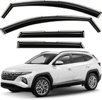 Window Deflectors Smoke Tinted In-Channel Side Window Vent Visor Deflectors Rain Guards Compatible with Tucson 2022-2026 - 4pcs. GW0718