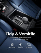 Multi Charging Cable, 3 in 1 Retractable Charging Cable, Retractable Car Charger with Type C/L/Micro USB Ports for iPhone 17 16 15 14 Pro/Samsung Galaxy S25/Kindle, Car Accessories for Women