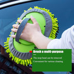 62 " Car Wash Mop Kit - Car Cleaning Mop with Long Handle Stainless Steel Pole for RVs, SUVs, Trucks and Buses (Green)