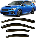 2015-2021 Tape-On Rain Guards for Subaru WRX Side Window Visor Deflectors, Durable Tinted Vent Shades 2016 2017 2018 2019 2020