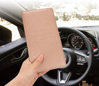 Car Registration and Insurance Holder, Vehicle Glove Box Car Organizer Men Women Wallet Accessories Case with Magnetic Shut for Cards, Essential Document, Driver License, Rose Gold