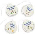 Odor Eliminating Car Charms 4-Pack - Includes: Blooming Vanilla, Golden Citrus, Sugared Fruit, Teakwood Trails