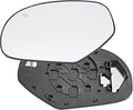 LH Driver Left side Mirror Glass Replacement Power Heated Left Driver Side for 2007-2014 Cadillac Escalade Chevy Silverado Tahoe GMC Sierra Yukon