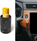 Upright Car Chapstick Holder, Bling Insulating Lip Balm Holder,Rhinestone Car Accessories for Women Interior,Suitable for Most Vehicles. (Black)