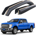 Goodyear Shatterproof in-Channel Window Deflectors for Ford F250 to F550 Super Duty 2017-2022 Crew Cab, Rain Guards, Window Visors for Cars, Vent Deflector, Car Accessories, 4 pcs - GY007733