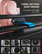 Wireless Car Charger, Phone Holders for Your Car, 15W Auto Clamping Phone Mount Car Accessories for iPhone 16 15 14 13 12 Mini Pro Max 11, Samsung Galaxy S24 Ultra S23 S22+ Note 20, etc-Pink