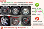 Hubcap Wheel Cover Replacement R16 Hub Caps Universal-Fit Steel Wheel Rim Cover ABS Material Exterior Accessories for Car Truck SUV -Set of 4（16-inch，Blue-Black）