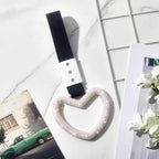 Bling Car Accessories Bling Heart Handle Ring Car Accessory for Women Hearts Hand Strap Drift Charm Rear Bumper Warning Ring Decor for Auto Interior Exterior Decoration(Colorful,Heart Style)