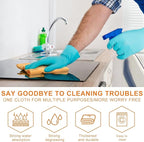 Microfiber Cleaning Cloths for Cars 16 x 16 Inch Ultra Absorbent Car Towels Drying Reusable Cleaning Supplies House Kitchen Window Microfiber Towel(Yellow,60 Pcs)