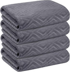 Towels, Pack of 4 Extra Large Bath Towel (30" x 60") - Absorbent Microfiber Bathroom Towels for Body, Adult, Hair, Yoga, Swimming, Grey Diamond Embossed