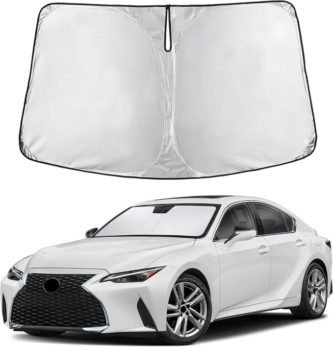 Windshield Sunshade Compatible for Lexus IS 300, IS 350, IS 500, IS 250, IS 200T 2014-2024 2025 2026, Sun Visor for Front Window Sun Shade Cover, UV Heat Protector, Car Accessories