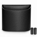 Leather Car Trash Can – Leakproof & Easy-to-Clean Car Garbage Can for Luxury Cars, SUVs & Trucks | Includes 60 Custom Liners, Secure Hook, Easy Install, Carbon Fiber