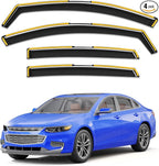 in-Channel Window Rain Guards Fit for Chevy Malibu 2016-2025(9 Gen),Rain Guards Visors Vent Visors Window Deflector, Vent Shades Car Accessories -4 pcs