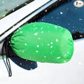 2 Pcs Side View Mirror Cover Auto Rearview Protection Cover Snow Ice Mirror Exterior Rear Accessories Universal Size for Cars (Green)