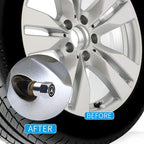 Aluminum Alloy Car Tire Valve Stem Caps Compatible with Mercedes Benz AMG A-Class C-Class E-Class S M CLS CLK GLE GLC GLS GLE Anti-Corrosion Dustproof Car Wheel Men Gift Car Accessories (Silvery)