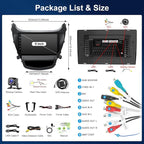 4+64G Android 13 Car Radio for Hyundai Elantra 2014 2015 2016 Stereo Replacement with Wireless Carplay Android Auto, 9'' Touch Screen Built-in Bluetooth GPS Navigation WiFi Backup Camera Mic