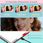 2pcs Car Sun Visor Vanity Mirror with Lights & 20X Magnification, Led Light up Makeup Mirror for Sun Visor, Rechargeable 3 Colors Dimming Light, Universal Accessories for Car SUV Truck