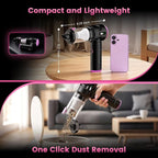Handheld Car Vacuum Cleaner,25000PA Strong Cyclonic Suction Foldable Mini Vacuum Portable Cordless with Digital Display and One Touch Dust Removal for Car, Home, Office, Kitchen (Purple)