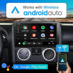 8 Core Car Radio 64G for Jeep Wrangler JK Compass Grand Cherokee Dodge Ram Upgrade Stereo Wireless CarPlay Android Auto,10 '' Touchscreen Head Unit GPS WiFi AM/FM SWC