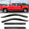 Window Visors Rain Guards for Chevrolet Silverado GMC Sierra 1500 Crew Cab | 2019-2026, Window Deflectors, Vent Visor, Sun Shades, Window Shields, Dark Smoke, Truck Accessories