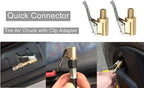 2Pack 8mm Tire Air Chuck with Clip Adapter, No Leakage Tire Chucks for Vehicle Inflator Compressor Pump Connect Accessories Tool, Brass Locking Tire Inflator Nozzle Adapter Connect 8mm