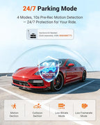 New N4S 3 Channel Dash Cam, STARVIS 2 Night Vision, Front Rear Inside Dashcam for Cars, Front and Rear Dual Channel, PlatePix Tech, Parking Mode, Wi-Fi, GPS, 2" IPS, Support 1TB (RC18)