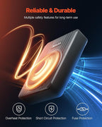 8" 400W Underseat Car Subwoofer, Slim Powered Car Subwoofers Under The Seat, Low Profile Audio Sub Built-in Amplifier, High/Low Level Input & Volume Controller for SUVs, Car, Truck, RV