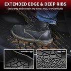 Floor Mats for Ford Bronco 2-Door 2026 2025 2024 2023 2022 2021(Not for Bronco Sport) All Weather TPE Custom Fit Car Floor Liners, 1st & 2nd Row, 3pcs Black