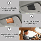 Car Air Freshener Visor Clip Compatible with Drift Car Air Freshener, Auto Accessories, Vehicle Sun Visor Metal Clip, Black, Freshener not include (3 Pack)