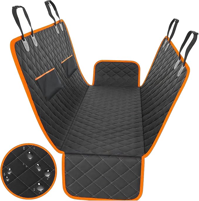 Smouatou Dog Car Seat Cover for Back Seat, Sturdy Backseat Extender for Dogs,New Scratch Resistant, Anti Slip Portable Dog Hammock,Suitable for Cars and SUVs,Car Travel Pet Bed (S)