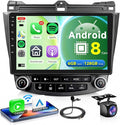 8Core 6G+128G Android 15 Car Stereo for Honda Accord 2003-2007, Car Radio Wireless Carplay Android Auto GPS WiFi 10.1'' Touchscreen DSP Bluetooth 5.0 FM/RDS SWC Backup Camera
