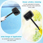 8 Pcs Car Windshield Cleaner Tool Kit with Removable Handle, Microfiber Towel Pads, Brush, Empty Spray Bottle for Auto Glass Wiper Suvs Rvs & Home Windows(Grey)
