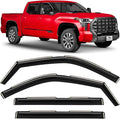 Voron Glass in-Channel Extra Durable Rain Guards for Toyota Tundra 2022-2026 CrewMax, Window Deflectors, Vent Window Visors, 4 Pieces - 200814
