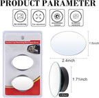 Blind Spot Car Mirror, Oval HD Glass Frameless Convex Side Mirror Blindspot, Reusable 360° Wide Angle Rear View Car Mirrors with Powerful Adjustable Suction Cup - Exterior Mirrors