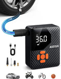 150 PSI Tire Inflator Portable Air Compressor L7 Mini | Fast Inflation, Cordless, Air Pump with LED Light &Pressure Gauge, Auto Shut-Off, for Cars, Motorcycle, Bicycle, Ball, Orange