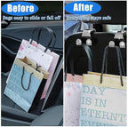 Bling Car Purse Hooks 2Pcs, Durable Car Headrest Hook, Holds 44Lbs, Double-Hooks, Wide-Opening, Rhinestone Automobile Purse Hangers Holder, Bling Car Accessories for Women, Pink