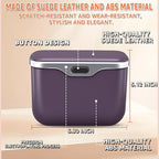 Car Trash Can, Waterproof Multi‑Functional Auto Trash Bin for Door/Console/Seat Back, Universal Vehicle Garbage Can for Car/Truck/SUV Drivers (Purple)