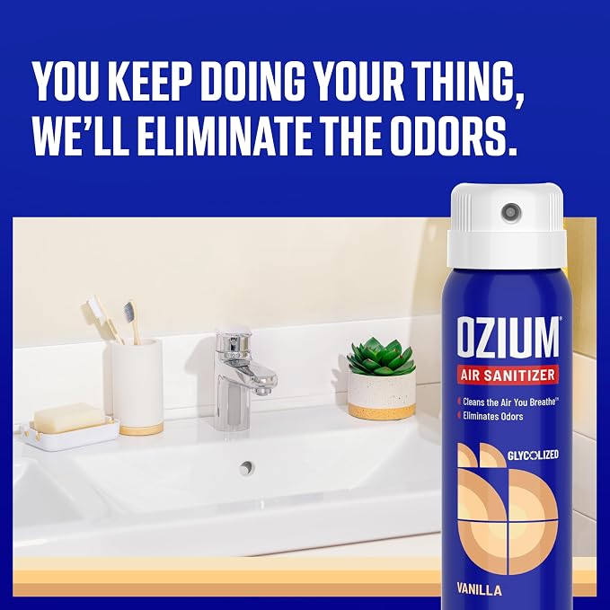 3.5 Oz. Air Sanitizer & Odor Eliminator for Homes, Cars, Offices and More, Vanilla Scent, 2 Pack