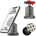 MobNetic Maxx - USA Assembled Magnetic Phone Holder for Car, Magnetic Car Phone Mount, 90-Degree Tilt, 360-Degree Rotation, Aluminum Metal, Compatible with iPhone & Android - Black Chrome