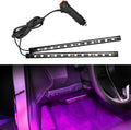 Car LED Strip Light, 12V 24 LED Vehicle Interior Atmosphere Lamps with Cigarette Lighter, Auto Under Dash Ambient Night Light, Universal Car Accessories (Pink Purple, Cigarette Lighter)