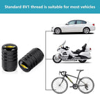 Tire Valve Stem Caps for Chevrolet Metal Car Wheel Air caps Auto Valve Stem Caps Accessories 4 Pcs Black