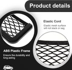 2 Pcs Boat Storage Net Bag, ABS Plastic Car Framed Mesh Net Holder, Phone & Cargo Organizer with Screws for Auto, Rv, Boat, Pontoon, Truck Pocket Storage (6.7 x 3.15 Inch)