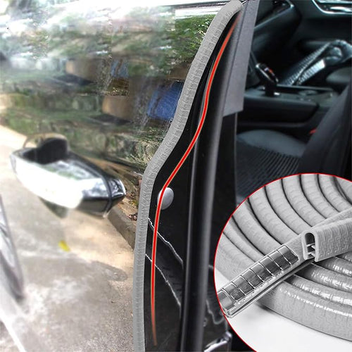 13Ft(4M) Long Car Door Edge Guards, U Shape Edge Trim Rubber Seal Protector Car Door Protection Anti-Collision Rubber Clips Easy to Cut No Need Adhesive Fit for Most Vehicles| Grey