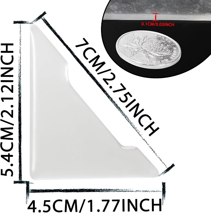 4 Pcs Car Door Edge Guards Door Anti-Collision Strip Anti-Rub Trim Clear Accessories Door Corner Bumper Protector Anti-Scratch Universal for All Cars SUV (V-White Clear)