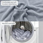 Car Seat Towel Cover, 2pcs Universal Front Seat Protector for Cars, SUVs and Trucks, Sweat Towel Car Seat Cover for Gym, Yoga, Swimming, Pets and Family Travel, Light Gray
